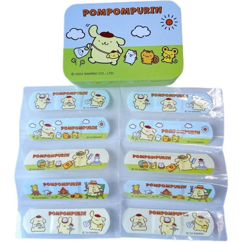 พลาสเตอร์กล่องเหล็ก พลาสเตอร์ปิดแผลกันน้ำ ลายการ์ตูนลิขสิทธิ์ Sanrio (1 กล่องมี 10 ชิ้น กล่องเหล็กสุดคุ้ม)